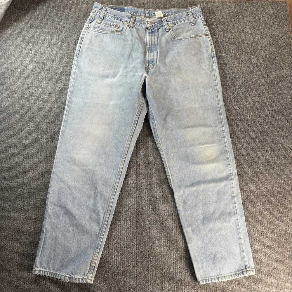 Levis 550‎ Jeans Mens 38x29 Blue Light Wash Relaxed Tapered Denim Pants